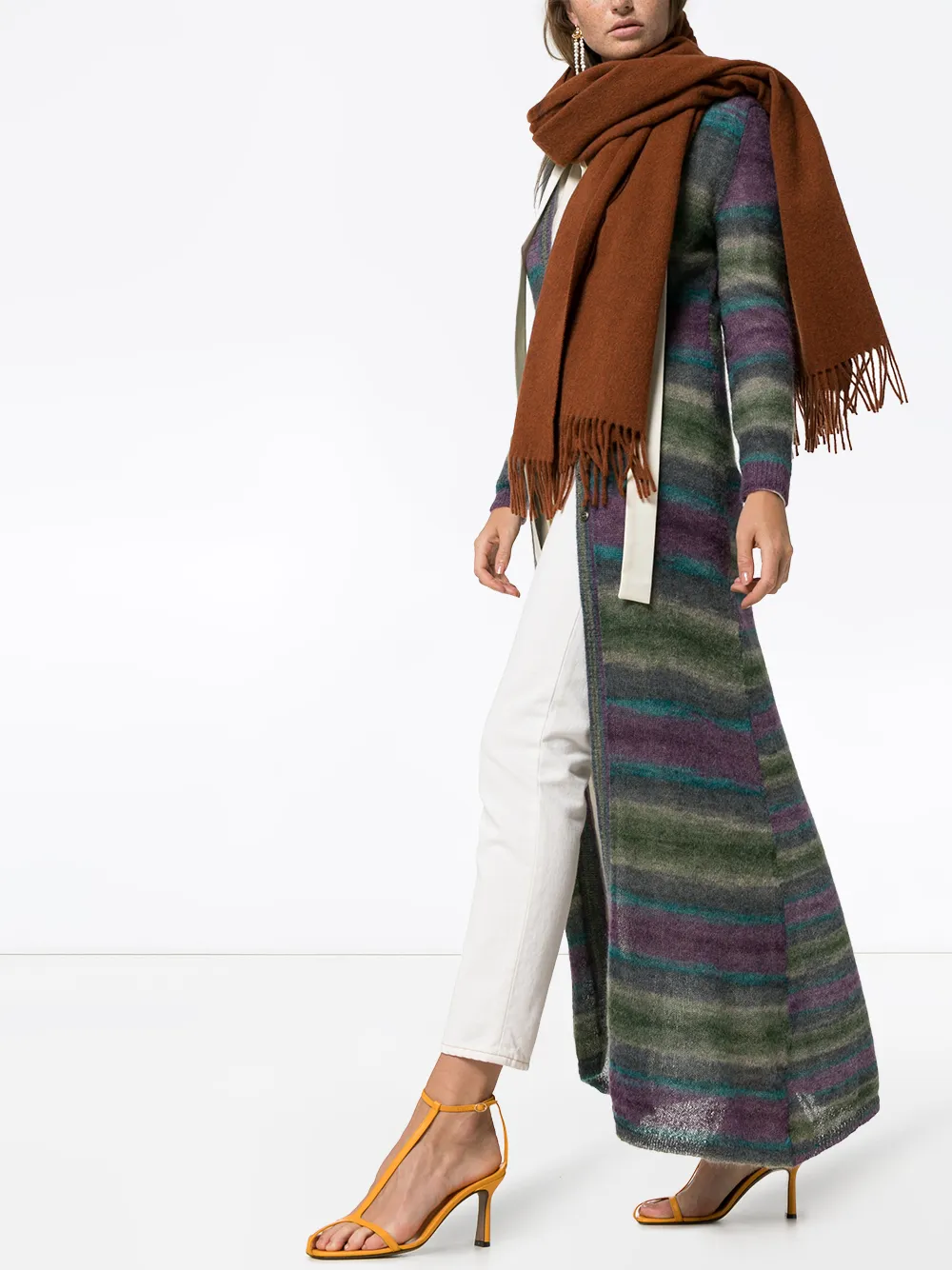 Purple Jacquemus Striped Long Cardigan 