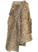 Image 1 of Jacquemus leopard print asymmetric midi skirt
