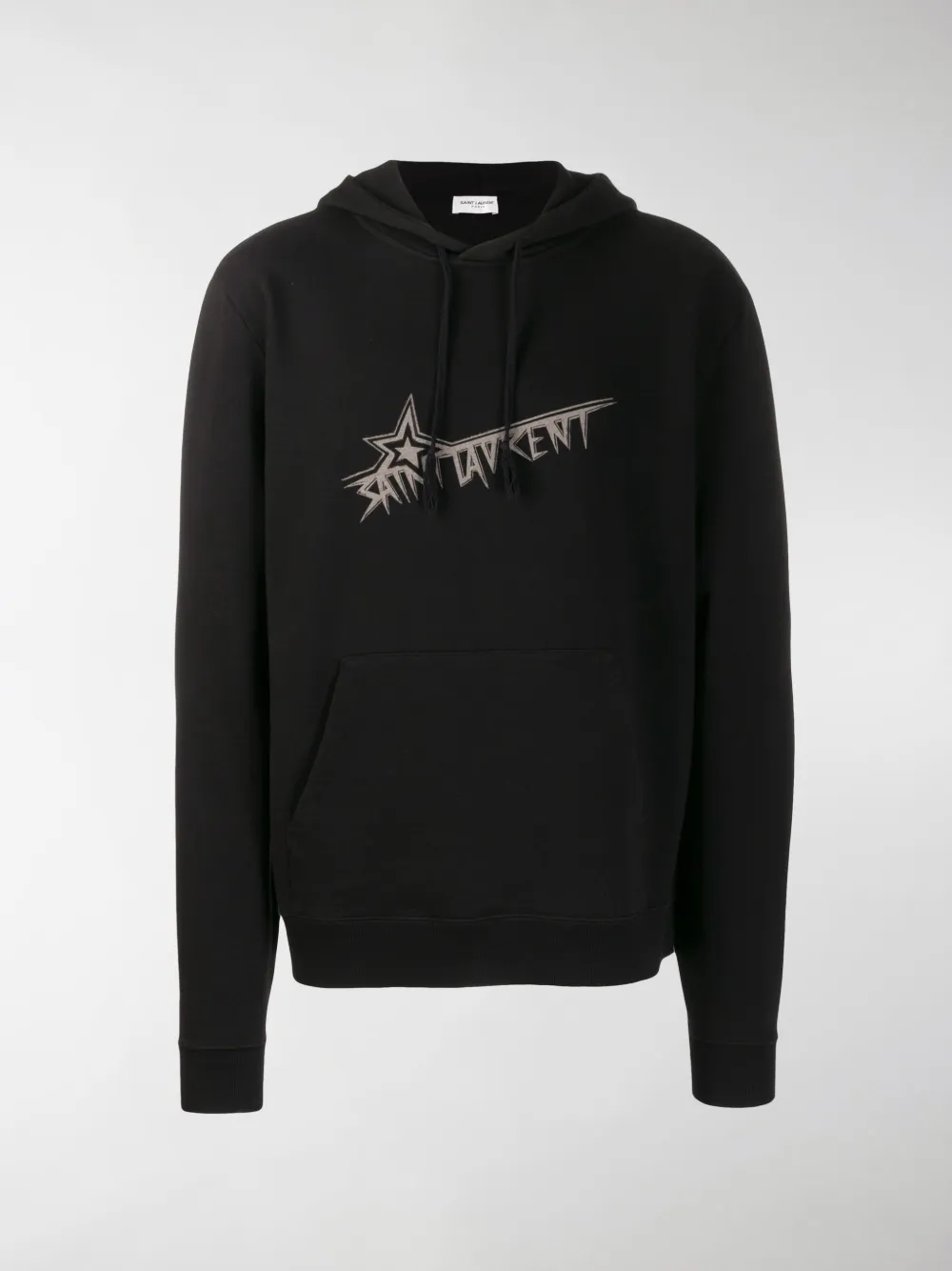 SAINT LAURENT STAR LOGO PRINT HOODIE,575525YBJN214084353
