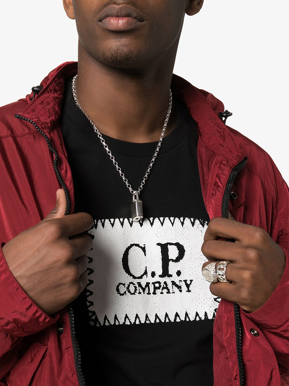 фото CP Company футболка с нашивкой-логотипом