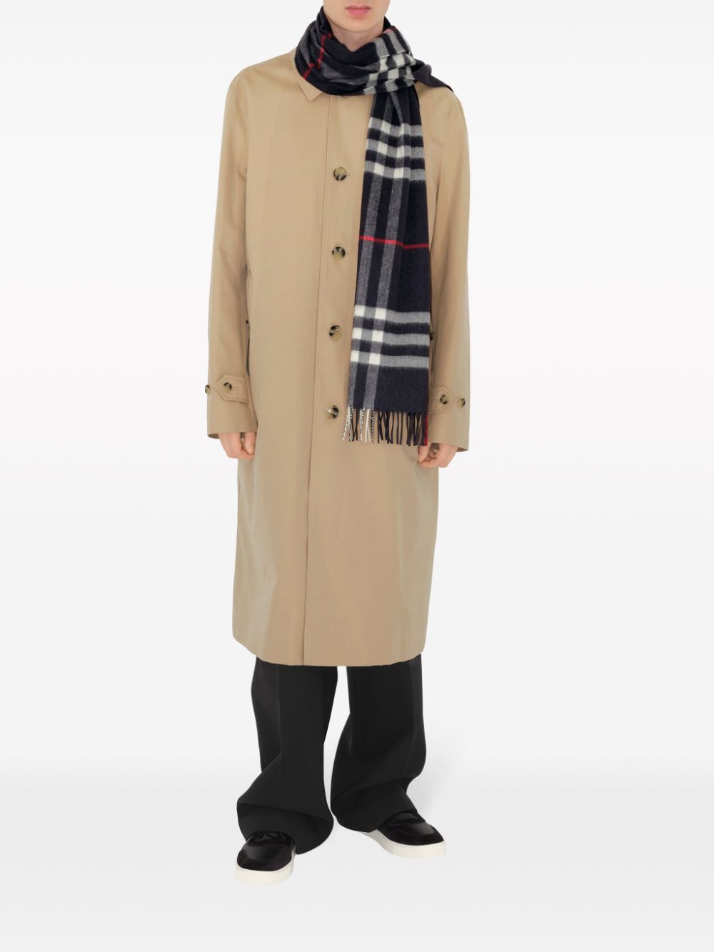Burberry Fringed Check Cashmere Scarf - Farfetch