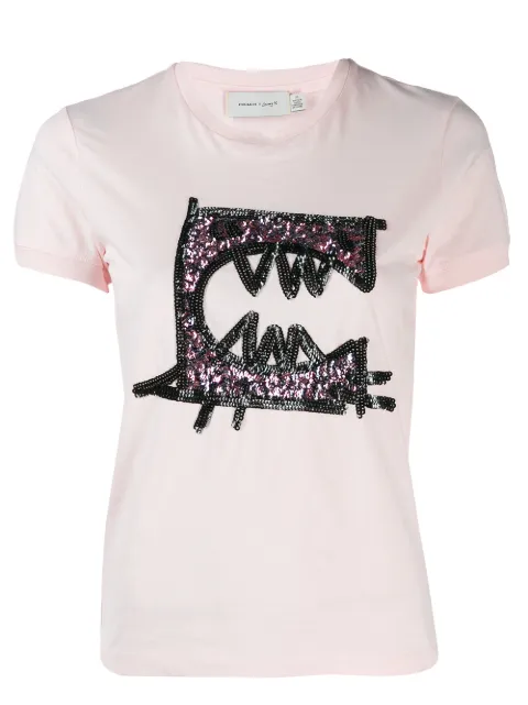 Click to view more detailed imagery on our partner's website Coach Embellished Rexy By Guang Yu T-Shirt In Nkr Blush Pink