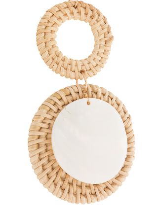 rattan and shell pendant necklace展示图