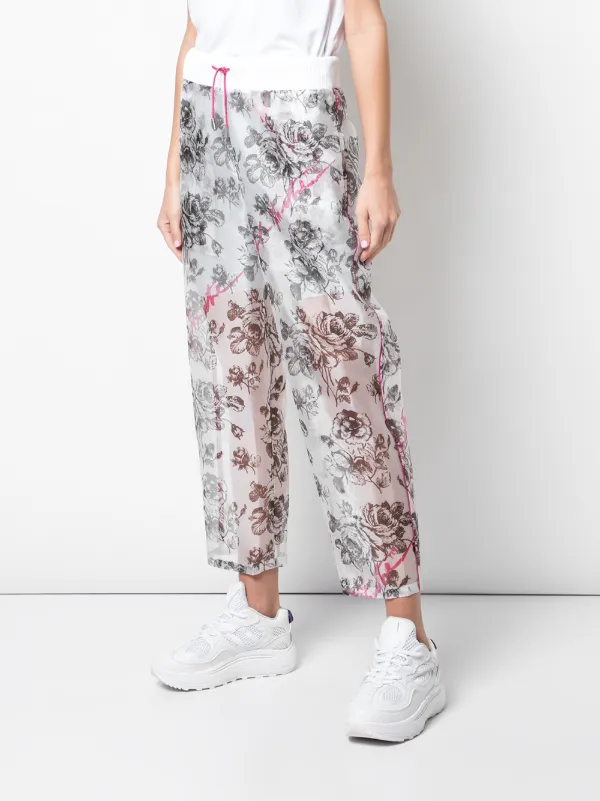 Shop Off-White semi-sheer rose motif 