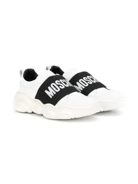 Moschino Kids logo strap sneakers