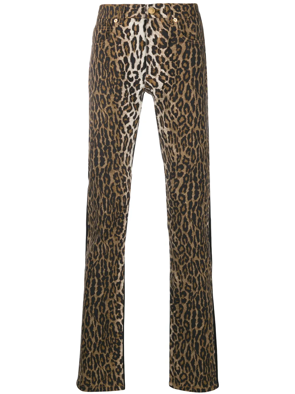 Versace Jeans VERSACE LEOPARD PRINT PANEL JEANS - BLACK