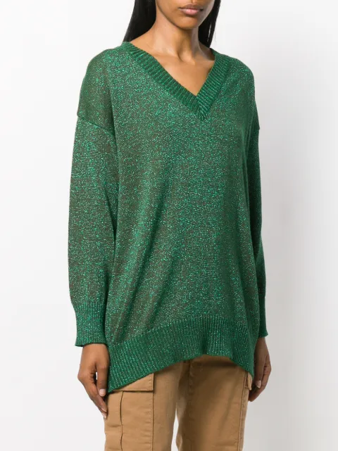 glitter v neck jumper
