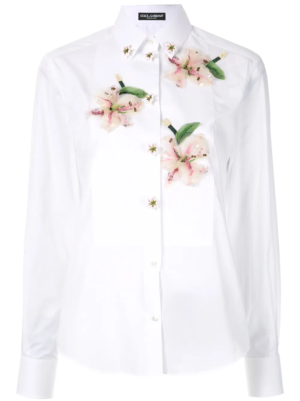 Dolce & Gabbana Blouse met bloem applicatie Wit