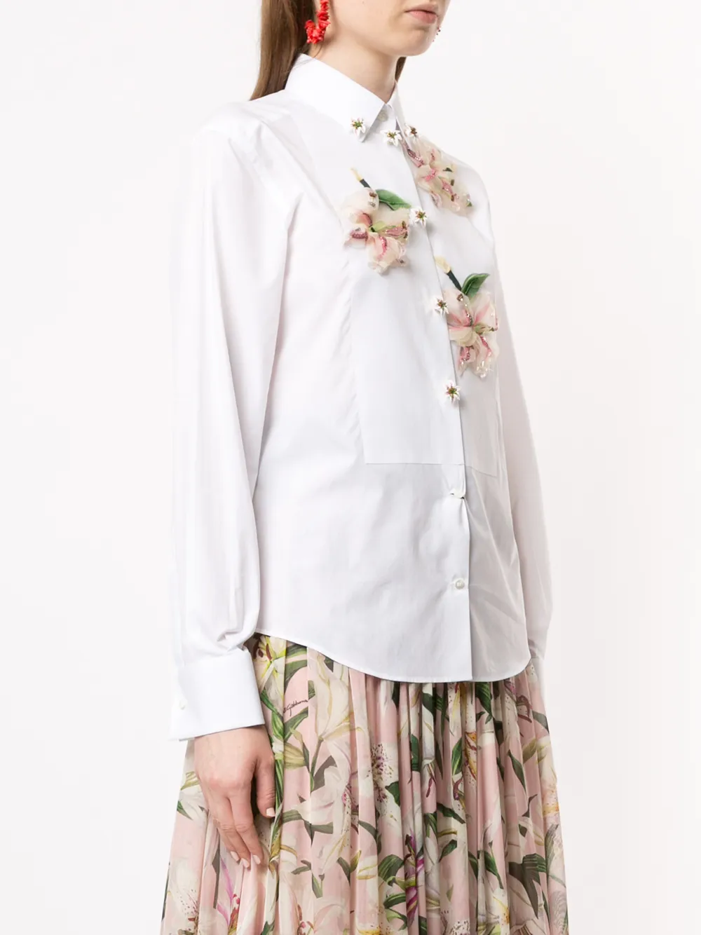 Dolce & Gabbana Blouse met bloem applicatie Wit