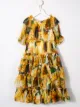 الصورة 2 من Dolce & Gabbana Kids فستان طويل مطبوع بكرانيش