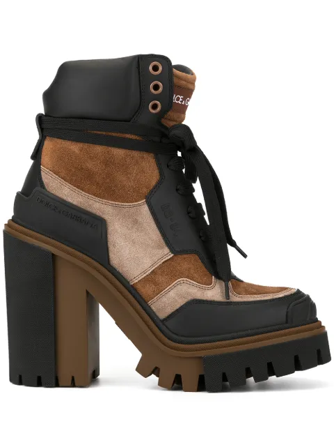 dolce & gabbana trekking leather ankle boots