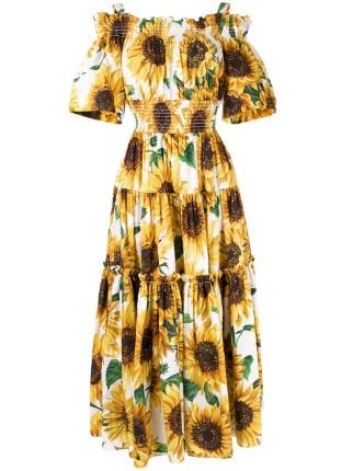 dolce gabbana sunflower dress