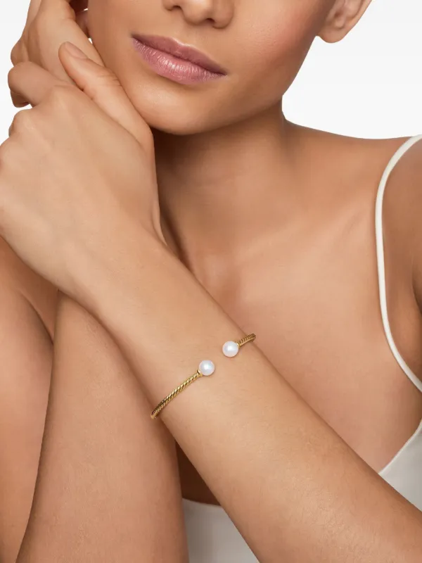 David Yurman 18kt Yellow Gold Solari Cablespira Diamond Bracelet