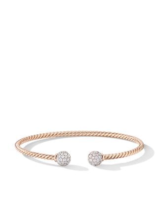 David Yurman 18kt Rose Gold 7mm Solari Diamond Cuff - Farfetch