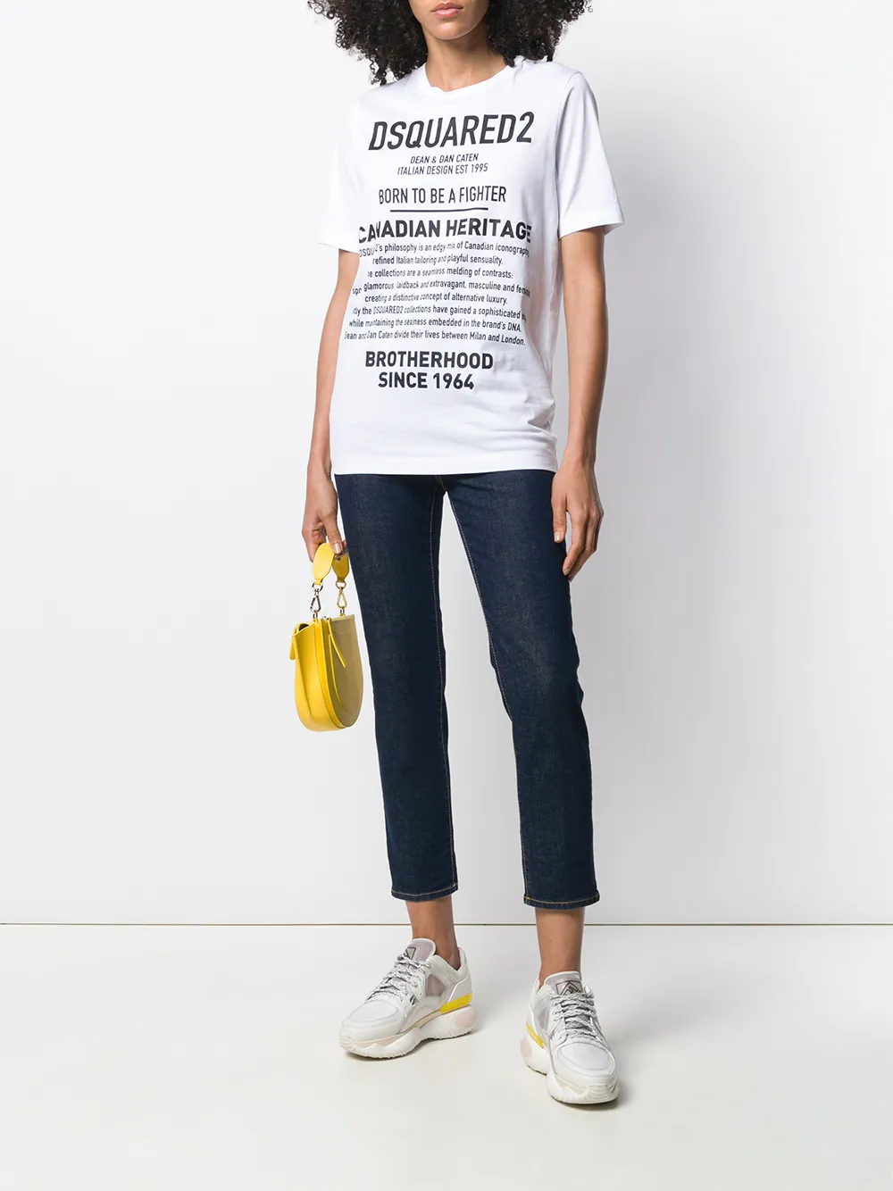 DSQUARED2 T-shirt met logoprint Wit