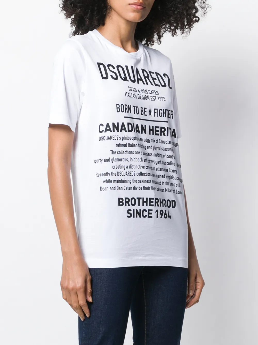 DSQUARED2 T-shirt met logoprint Wit