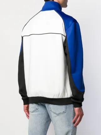 zipped colour-block jacket展示图