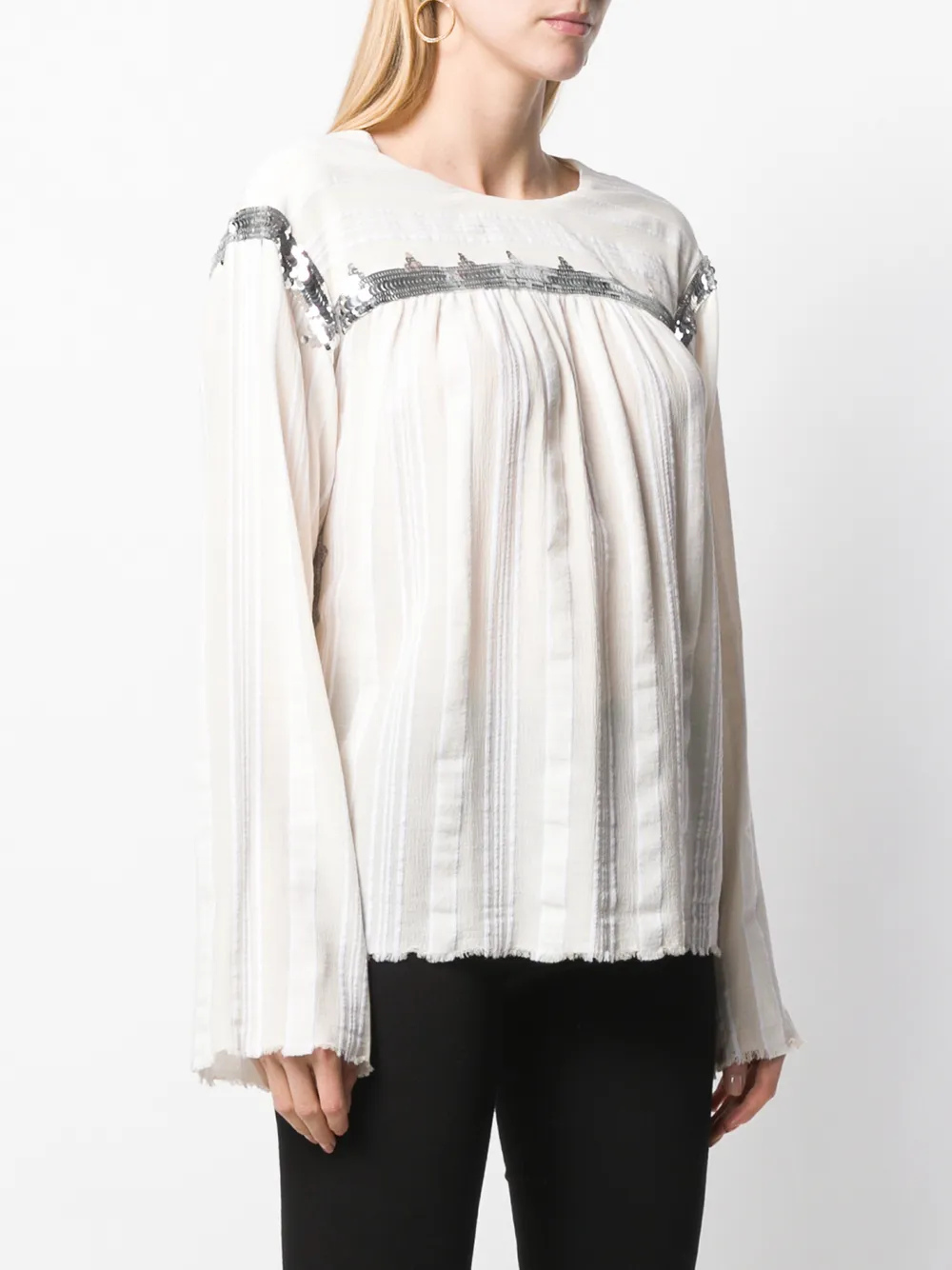 Philosophy Di Lorenzo Serafini Blouse verfraaid met pailletten Beige