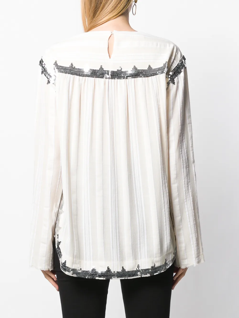 Philosophy Di Lorenzo Serafini Blouse verfraaid met pailletten Beige