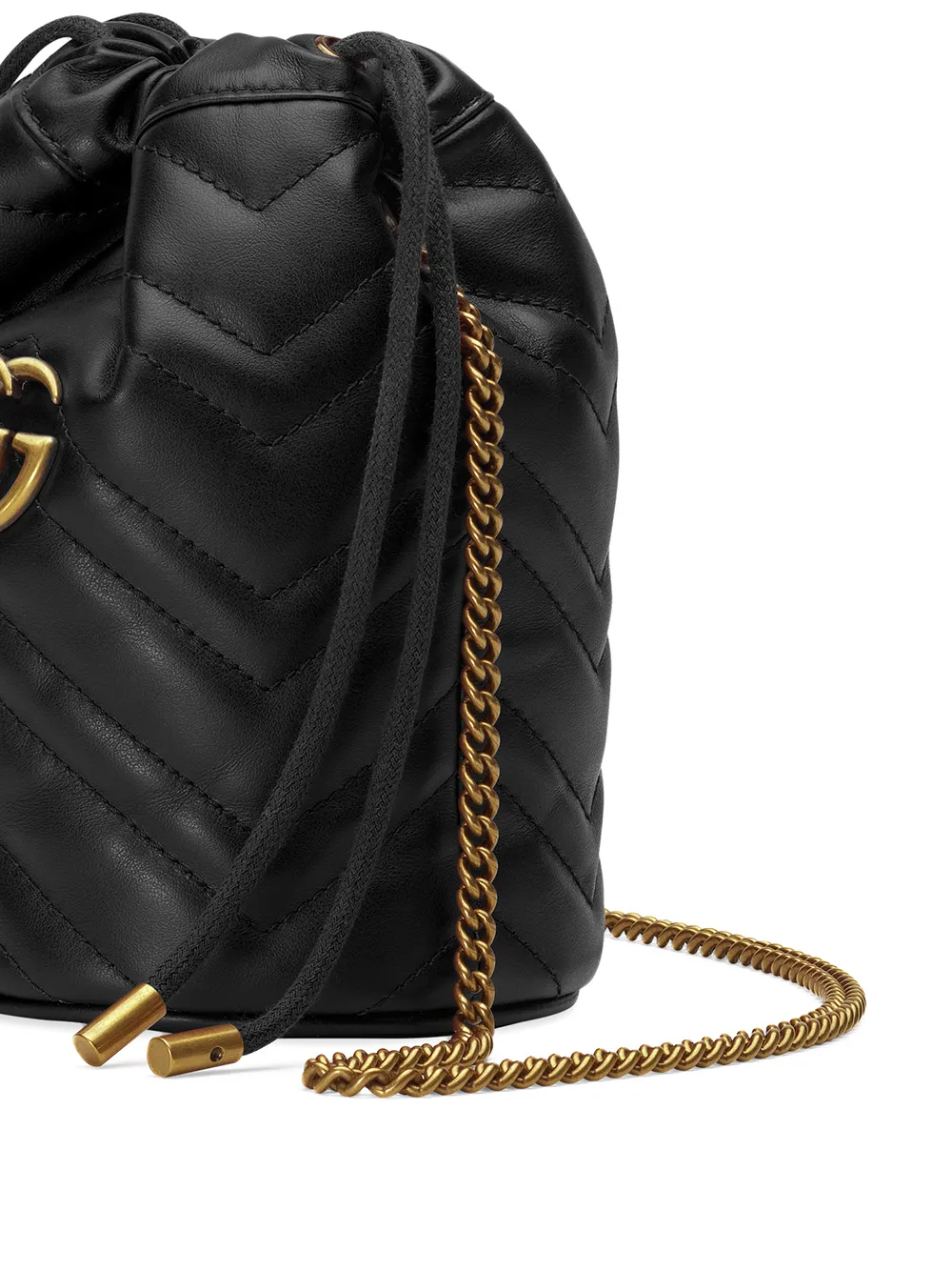 Gg marmont cheap leather bucket bag