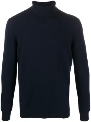 Pringle of Scotland Men's Half Zip Cotton Jumper in Navy
