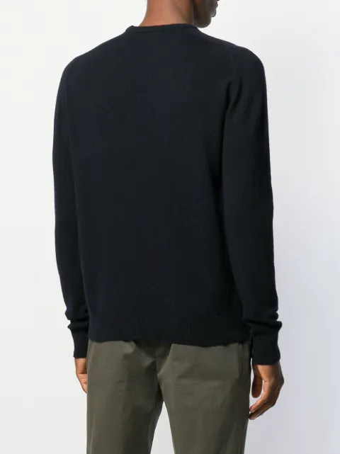 PRINGLE OF SCOTLAND EMBROIDERED LOGO KNIT SWEATER