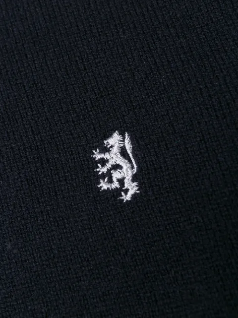 PRINGLE OF SCOTLAND EMBROIDERED LOGO KNIT SWEATER