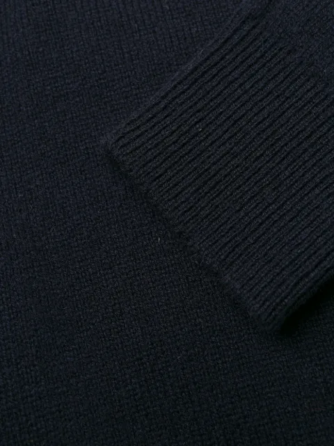PRINGLE OF SCOTLAND EMBROIDERED LOGO KNIT SWEATER