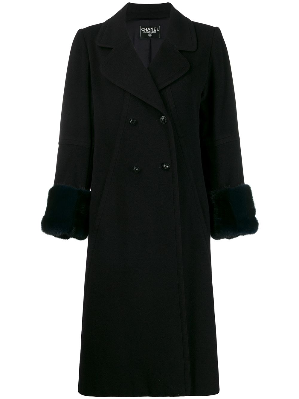 фото Chanel pre-owned кашемировое пальто средней длины 1990-х годов