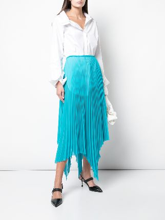 asymmetric pleated skirt展示图