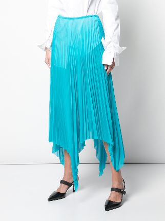 asymmetric pleated skirt展示图