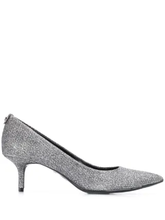 michael kors silver sparkle shoes