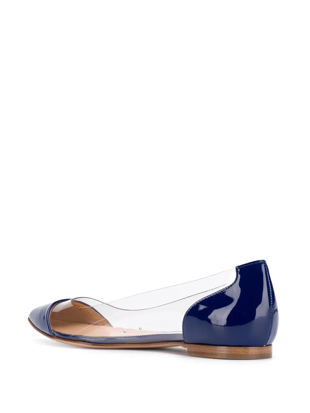 Gianvito Rossi Azure Trasp ballerina's - Zwart