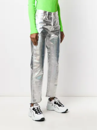 1997 Holographic Foil straight-leg jeans展示图