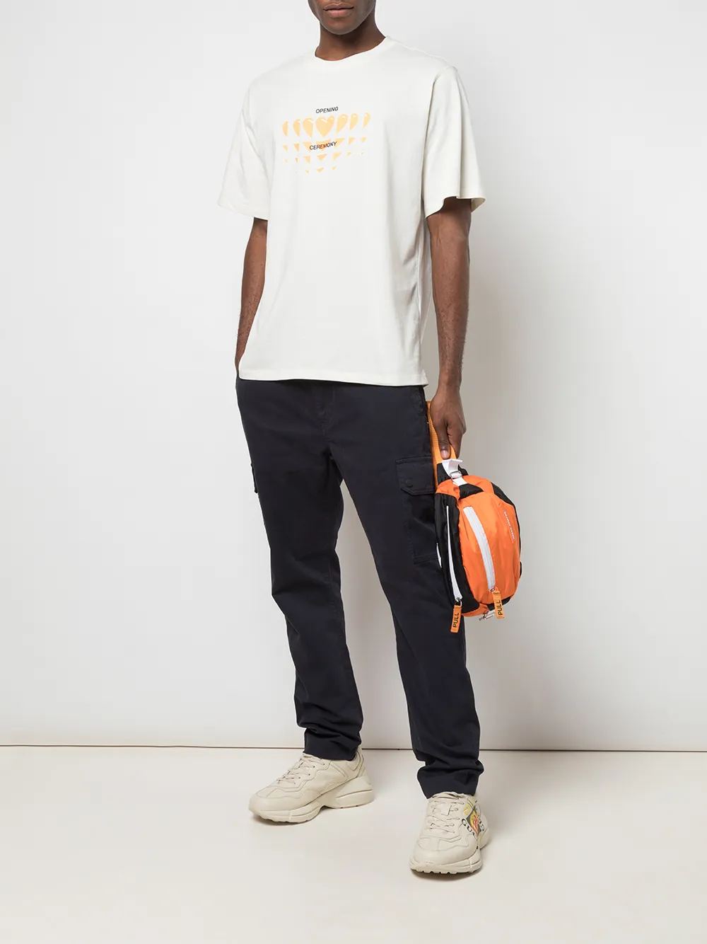 Opening Ceremony T-shirt met bloemenprint Beige