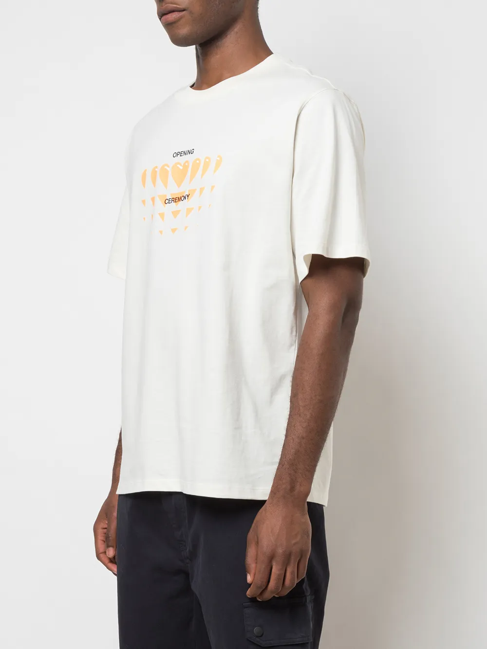 Opening Ceremony T-shirt met bloemenprint Beige