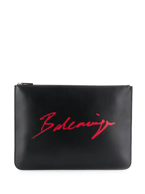 Balenciaga signature logo everyday pouch