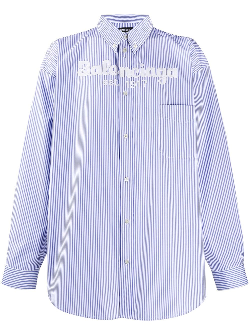 фото Balenciaga рубашка с вышитым логотипом
