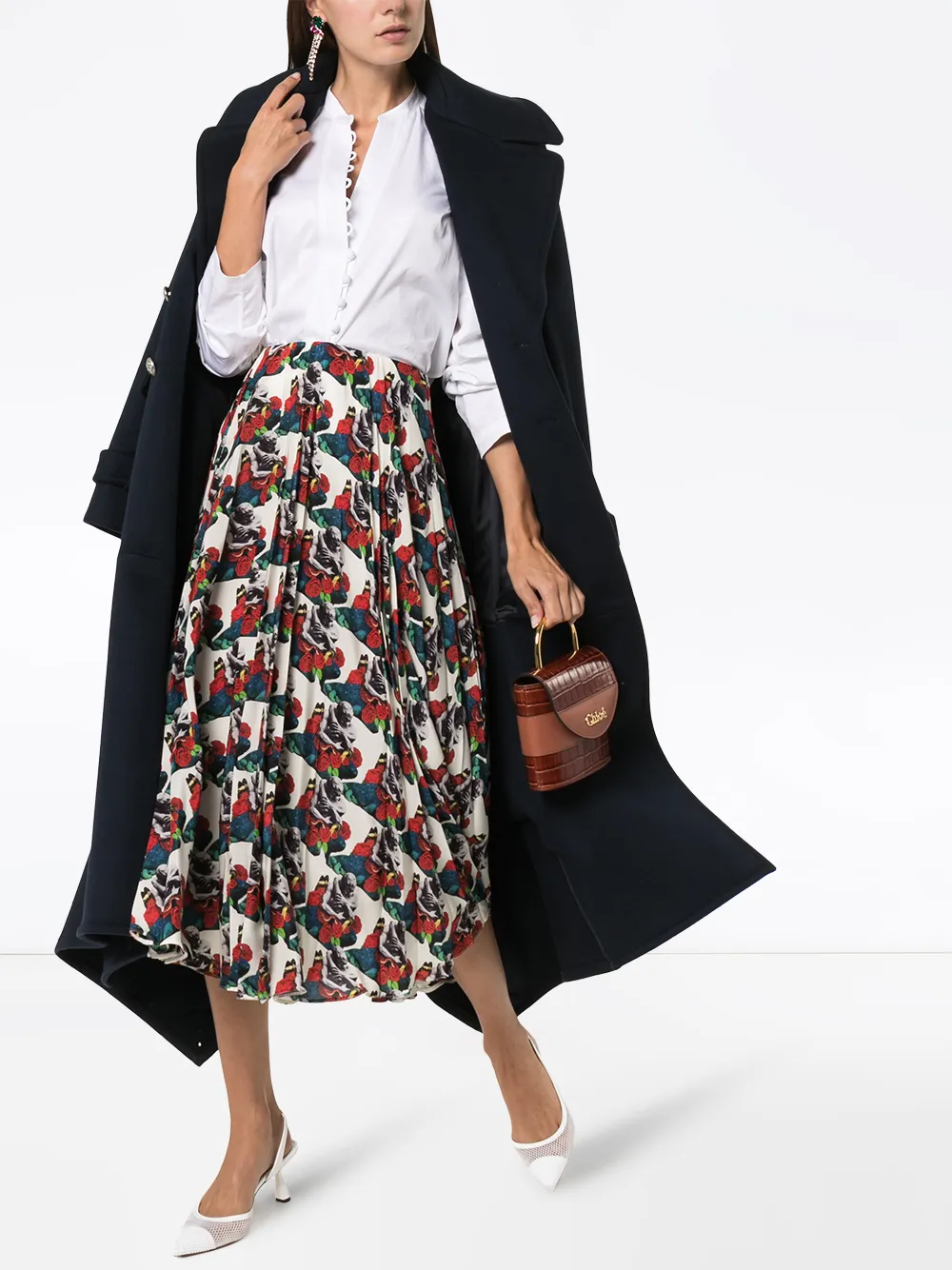 Valentino Garavani Plooirok met bloemenprint AM0 MULTICOLOURED