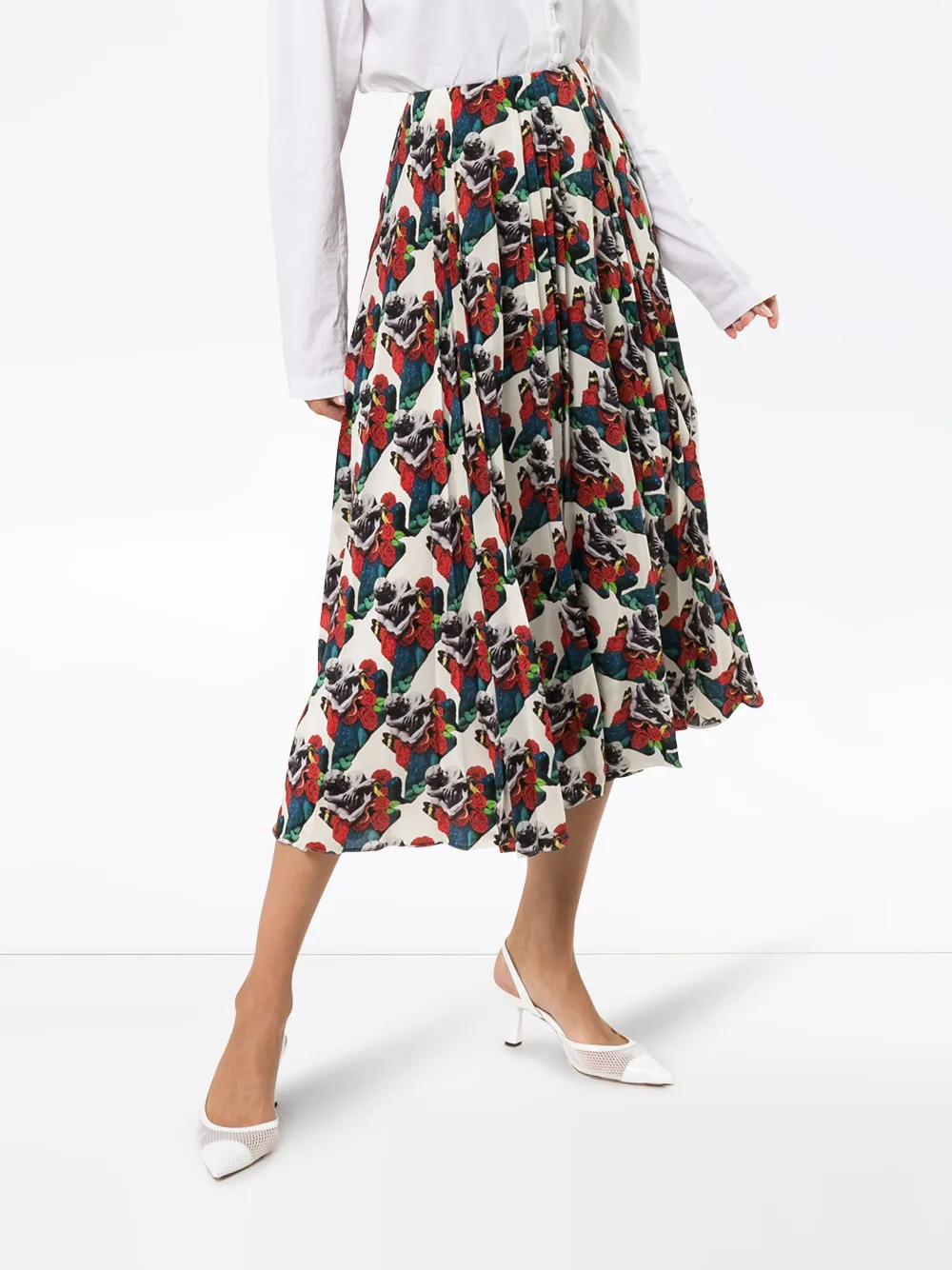 Valentino Garavani Plooirok met bloemenprint AM0 MULTICOLOURED