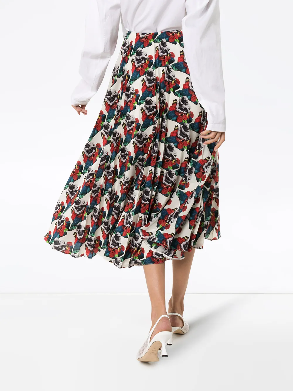 Valentino Garavani Plooirok met bloemenprint AM0 MULTICOLOURED