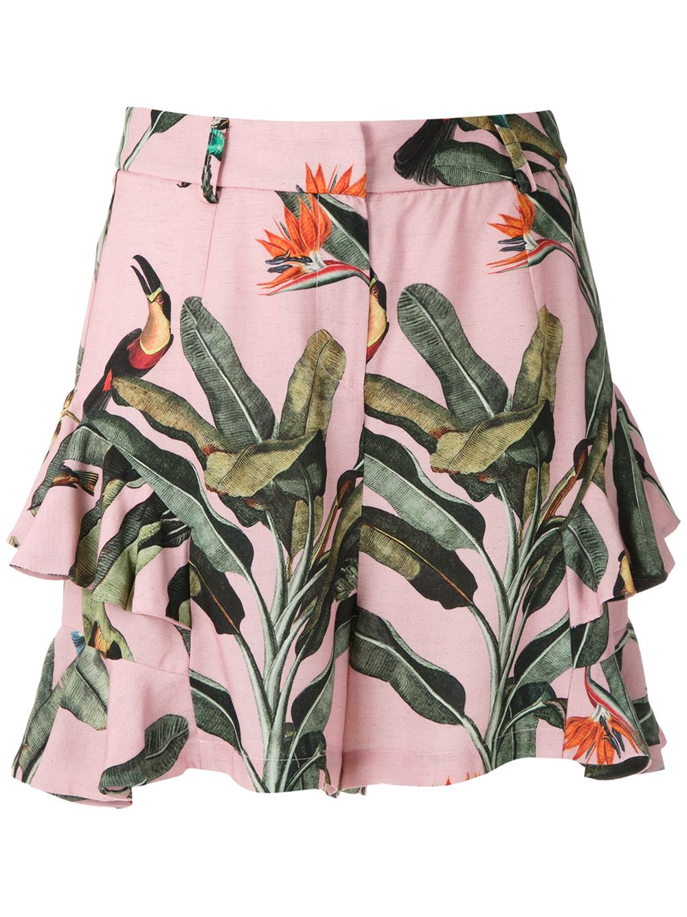 Shop Patbo Tropical Palm Shorts In Pink