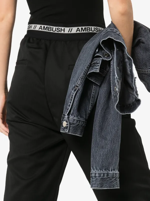 パンツ Ambush Straight-Leg Trousers With High Waist AMBUSH high-waist Straight Leg Trousers | Black | FARFETCH