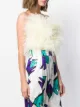 The Attico feather embellished top