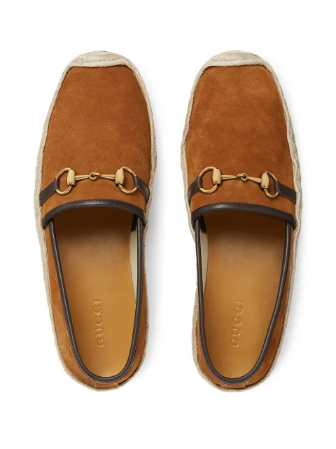 GUCCI MEN'S SUEDE HORSEBIT ESPADRILLE