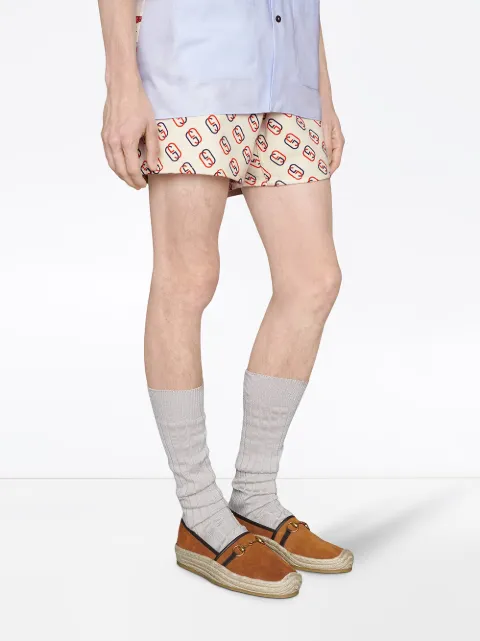 GUCCI MEN'S SUEDE HORSEBIT ESPADRILLE