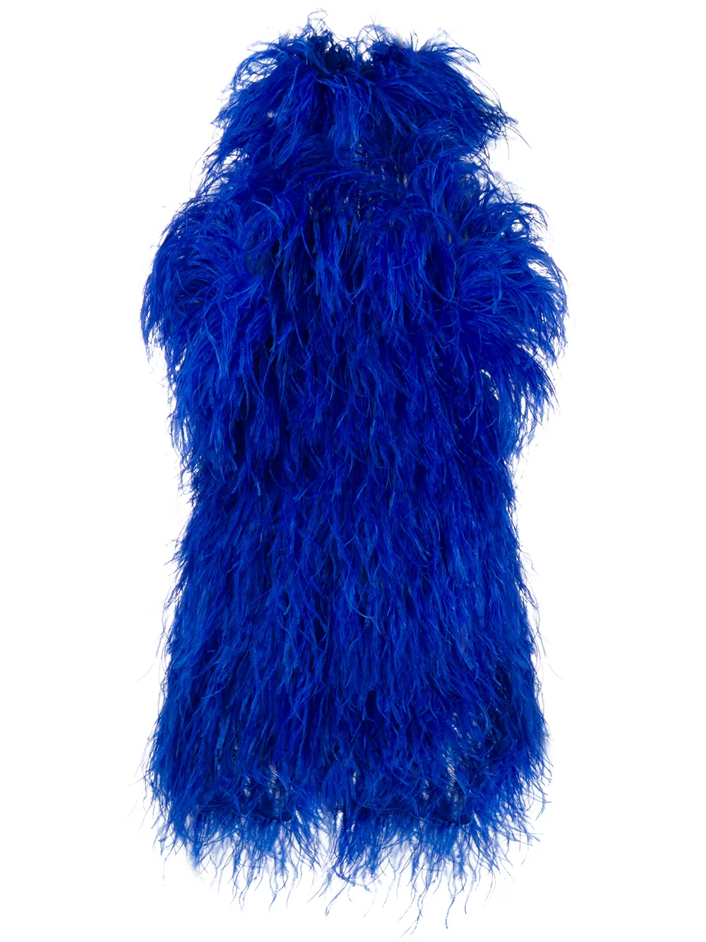 The Attico Mini-jurk met veren Blauw