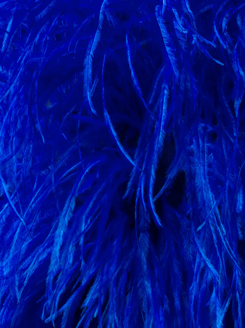 The Attico Mini-jurk met veren Blauw