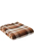 Gucci GG and check throw blanket - Brown