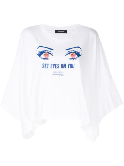 Undercover Eye Printed Detail Top - Weiss In White